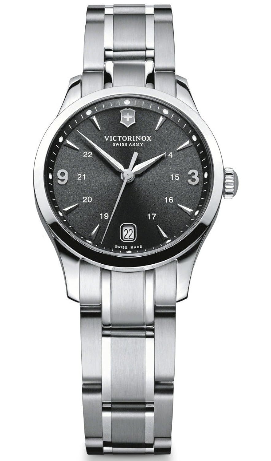 victorinox 瑞士*深灰色表盘 ss 石英女式手表241540